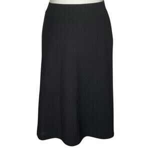 Vintage Talbots Wool A-Line Skirt Black Midi Size 10 Academia Capsule Preppy